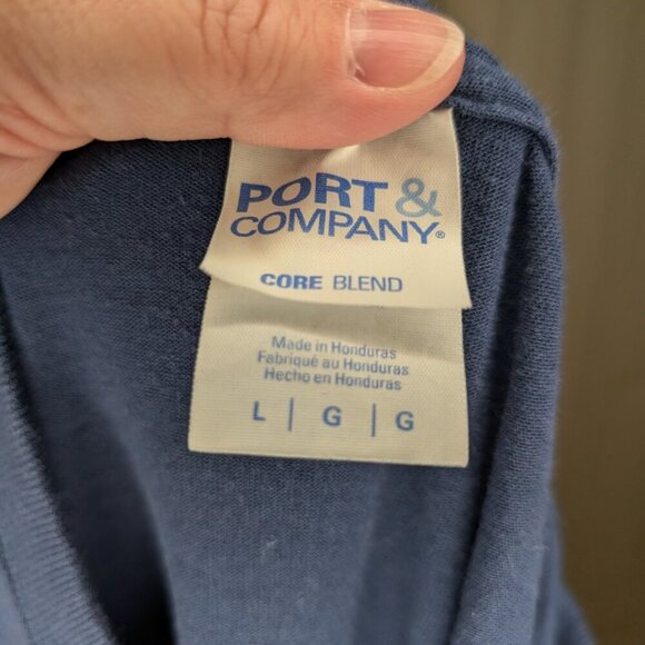 We Are The Village Homeschool Blue Tee Women's Large Port & Company Short Sleeve - Picture 4 of 4